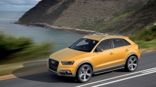 Audi Q3 виляет среди смертельных гор
